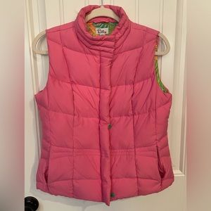 Lilly Pulitzer Down Puffer Vest, Size Small